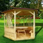 Classic arbor made of wood