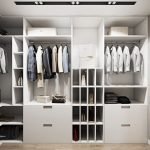 Weißes Garderoben-Design