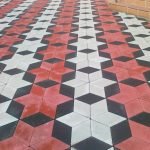 Red pavers pattern