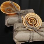 Gift wrapping orange zest