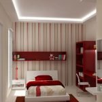 Црвени намештај у спаваћој соби