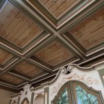 Wooden square panel ceiling