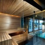 Steam room with pool