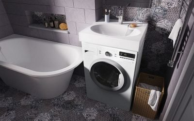 Lavabo sobre la lavadora: características de instalación
