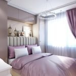 Fioletowy odcień w sypialni