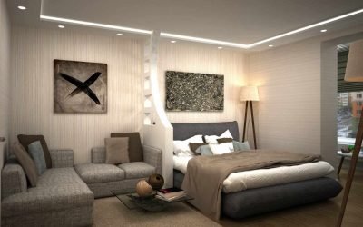 Regulering av stue og soverom i ett rom