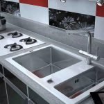 Waschbecken und Küche