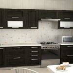 Linear kitchen interior design
