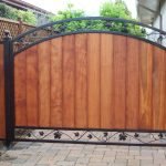 Forged wooden gate