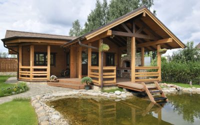 Sauna mit Pavillon und Grill unter einem Dach: Ideen und Projekte