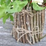 Flower pot made of branches