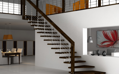 Escaliers métalliques à monter soi-même jusqu'au deuxième étage