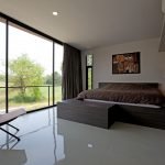 Panoramic glazed bedroom