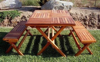 Buat meja lipat sendiri dari kayu