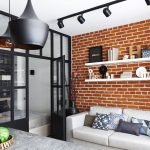Loft stil lägenhet design