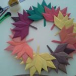 Autumn wreath of paper