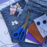 Scheren, Fäden, Nadeln und Jeans