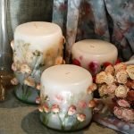 Candles with flowers