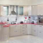 Furniture with pink countertops