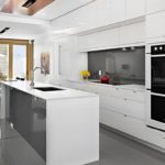 Kitchen furniture with integrated oven