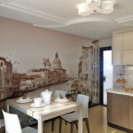 Seinämaalaus keittiössä ja ruokasalissa